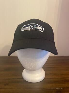 Black Seattle Seahawks Adjustable Baseball Hat